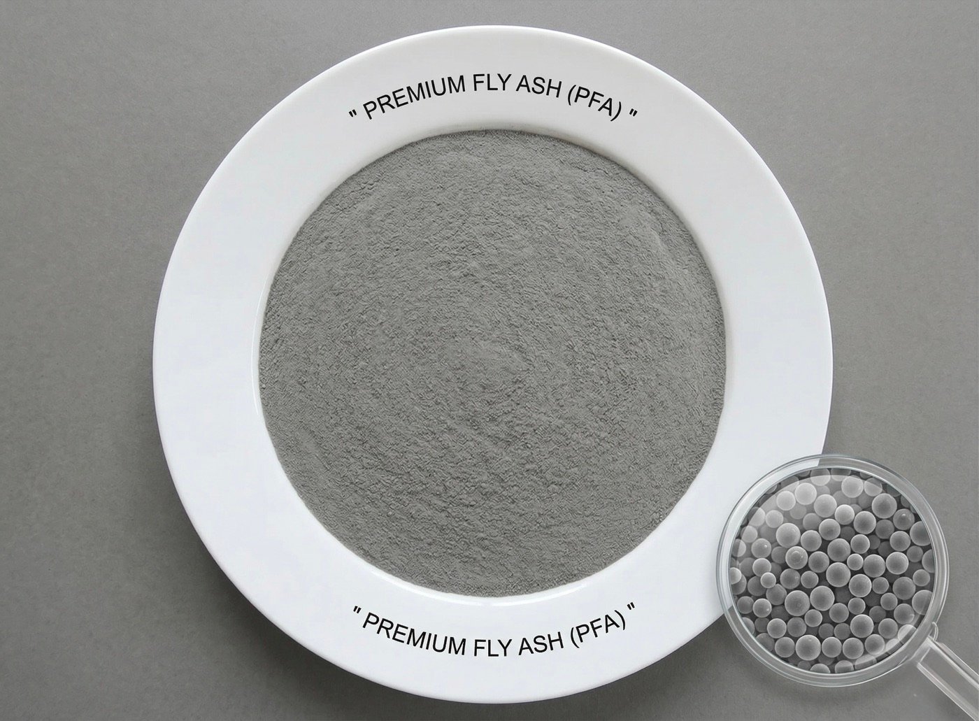 Fly ash powder sample
