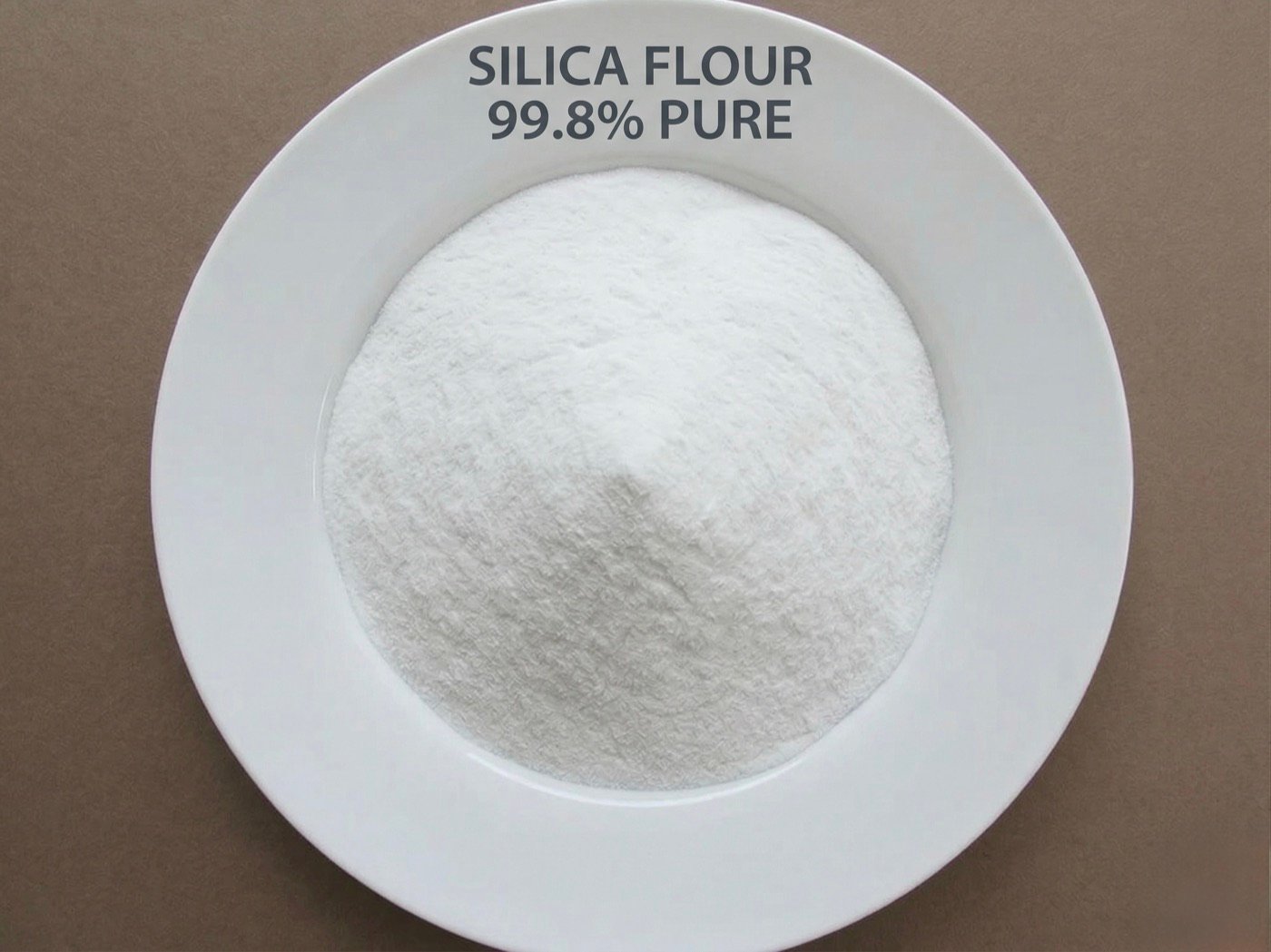 Silica flour quartz powder sample